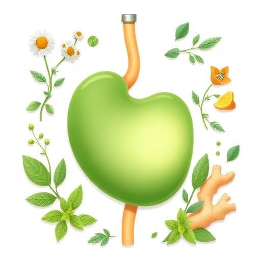 Estómago aliviado con hierbas naturales